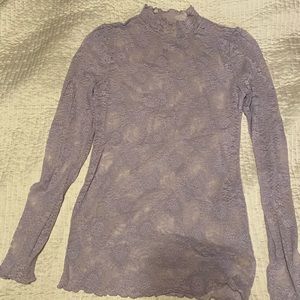 Free People Lilac lace top size Medium